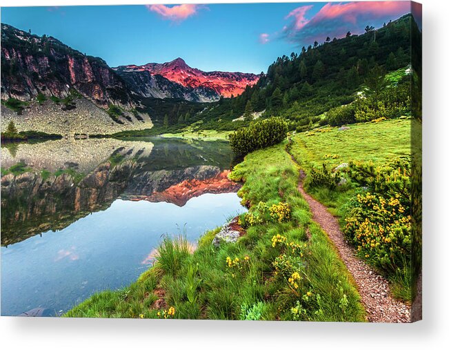 Bulgaria Acrylic Print featuring the photograph Marvelous Lake by Evgeni Dinev