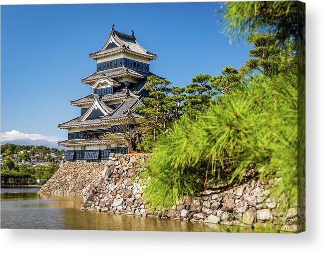 Castle Acrylic Print featuring the photograph Matsumoto castle by Lyl Dil Creations