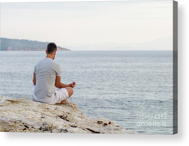 Man Acrylic Print featuring the photograph Meditation by Jelena Jovanovic