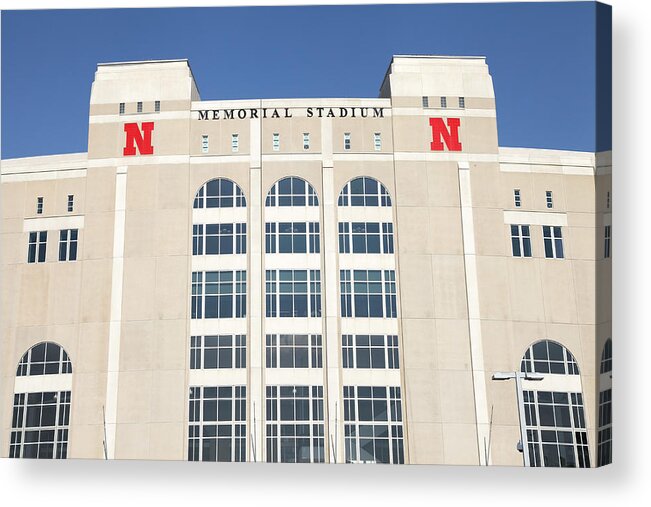 American Football Acrylic Print featuring the photograph Memorial Stadium by DenisTangneyJr