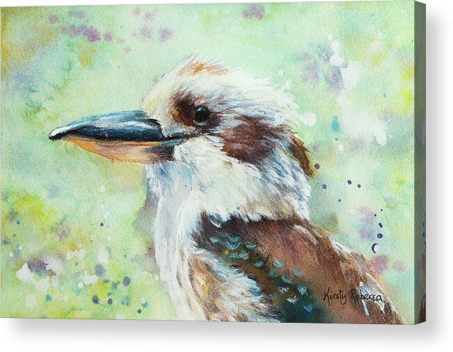 Kookaburra Acrylic Print featuring the painting Merry Merry King by Kirsty Rebecca
