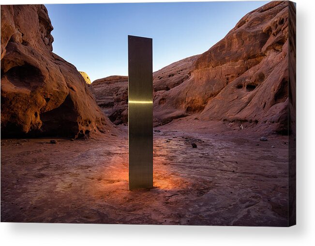 Utah Acrylic Print featuring the photograph Metal Monolith 7 by Whit Richardson