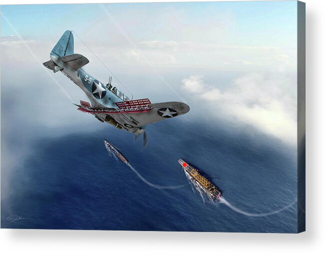 Aviation Acrylic Print featuring the digital art Midway Jackpot by Peter Chilelli
