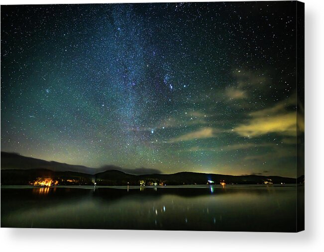 Canadarago Lake Acrylic Print featuring the photograph Milky Way over Canadarago Lake by Kevin Suttlehan