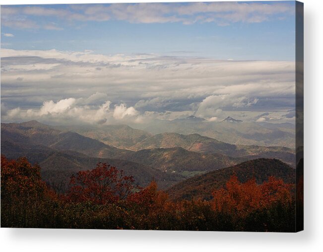 Blue Ridge Parkway Acrylic Print featuring the photograph Mills River Valley on the Blue Ridge Parkway by Joni Eskridge