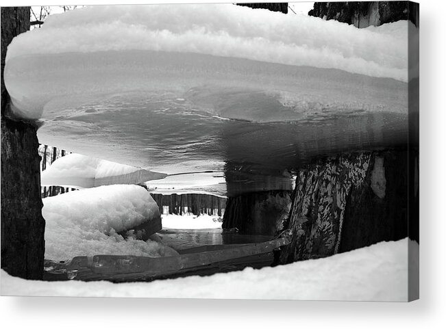 Tunnel Acrylic Print featuring the photograph Mini Ice Tunnel by Carl Marceau