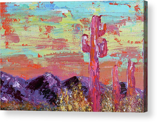 Landscape Acrylic Print featuring the painting Mirage Fragment by Ashley Wright