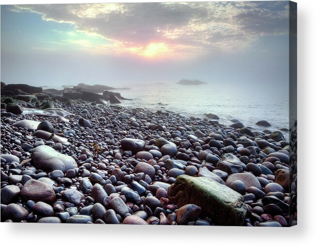 Acadia Acrylic Print featuring the photograph Misty Morning 1753 by Greg Hartford