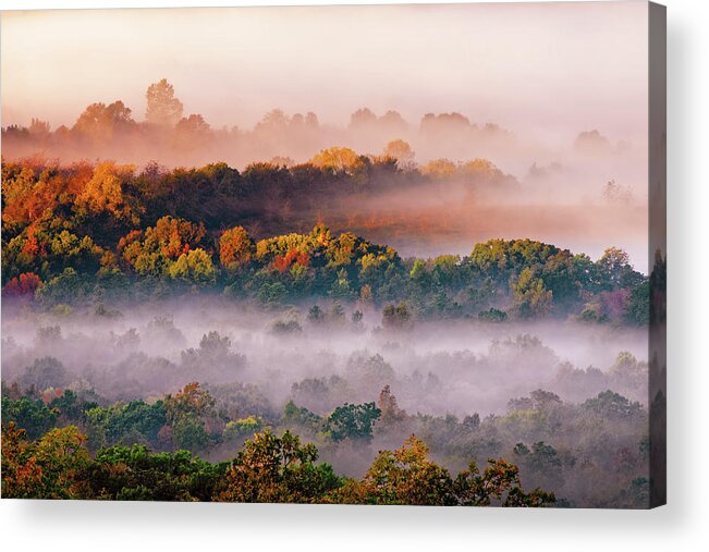 Hughes Mountain Conservation Area Acrylic Print featuring the photograph Misty Valley by Robert Charity