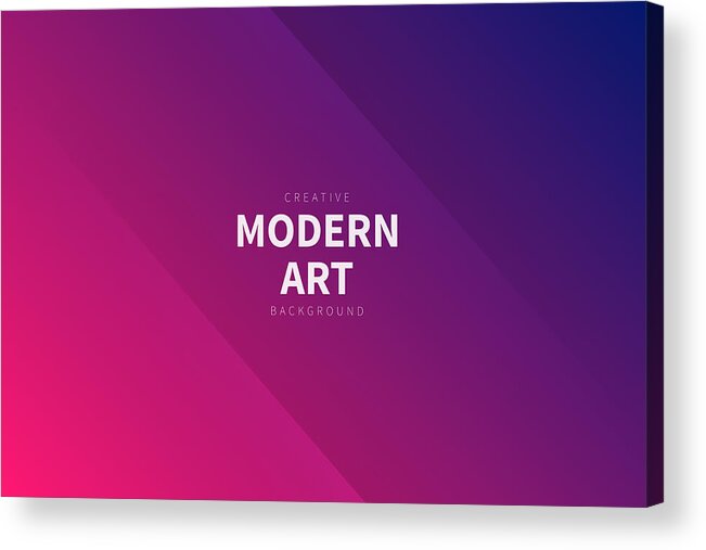 Cool Attitude Acrylic Print featuring the drawing Modern abstract background - Pink gradient by Bgblue