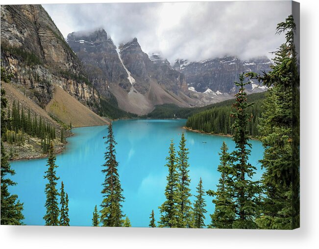 Moraine Lake Morning Acrylic Print featuring the photograph Moraine Lake Morning by Dan Sproul