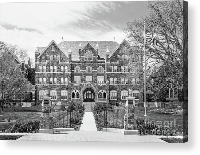 Moravian College Acrylic Print featuring the photograph Moravian University Comenius Hall by University Icons
