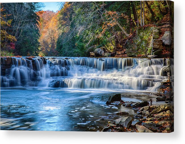 Squaw Acrylic Print featuring the photograph More of this beautiful Squaw Rock Falls - Chagrin River by Jack R Perry