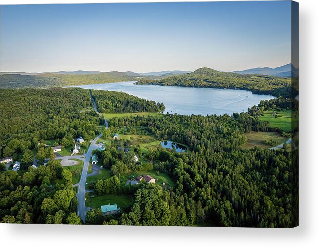 Vermont Acrylic Print featuring the photograph Morgan Vermont With Lake Seymour - Spring 2021 by John Rowe