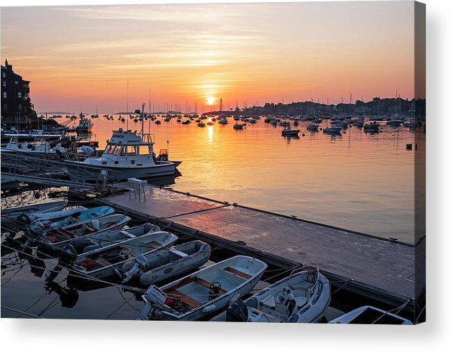 Marblehead Acrylic Print featuring the photograph Morning Light on Marblehead Harbor Marblehead Massachusetts by Toby McGuire