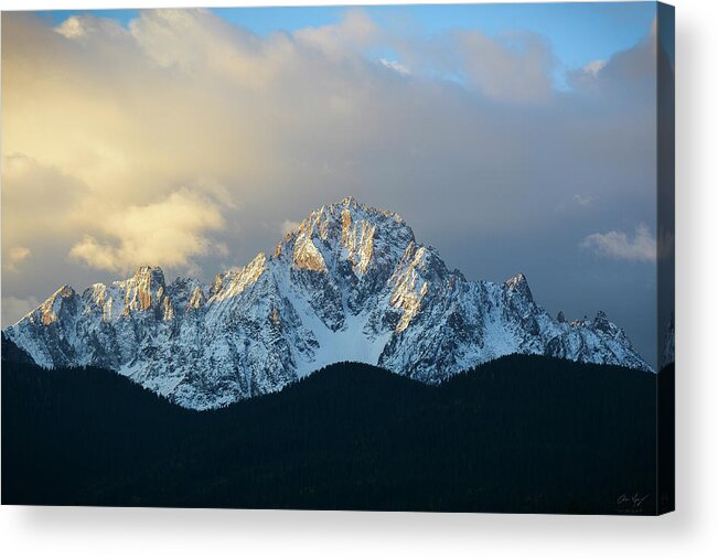 14ers Acrylic Print featuring the photograph Morning Light on Mt. Sneffels by Aaron Spong