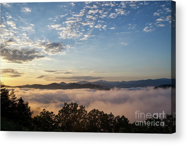 Tennessee Acrylic Print featuring the photograph Morning on the Foothills Parkway 4 by Phil Perkins
