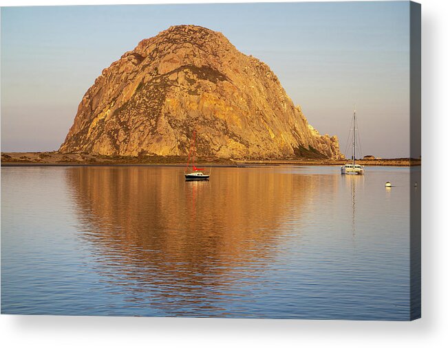 Morro Rock Acrylic Print featuring the photograph Morro Rock by Gina Cinardo