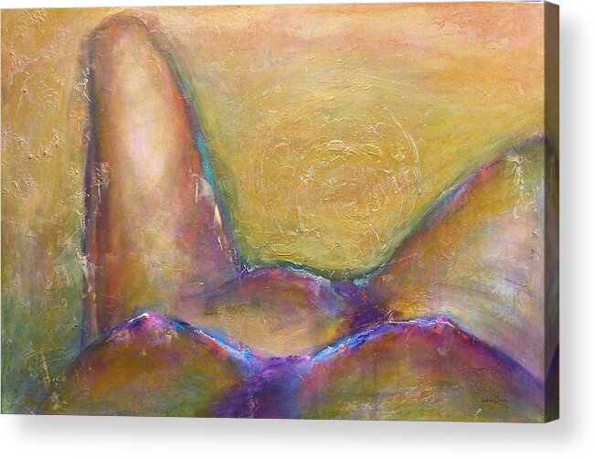 Abstract Nude Acrylic Print featuring the painting Mother Earth by Valerie Greene