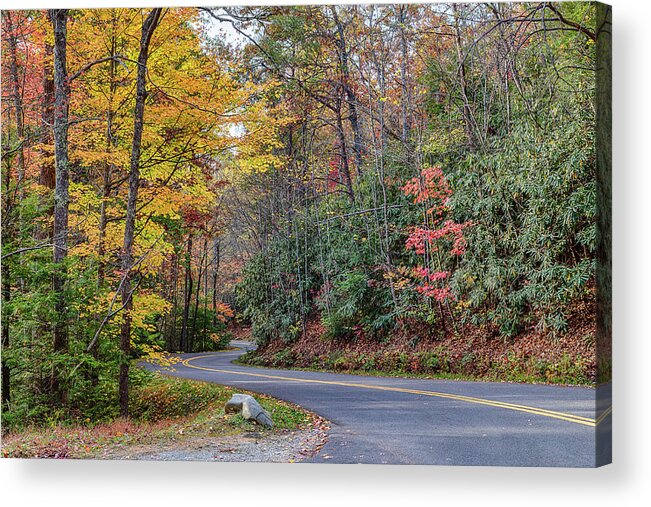 Fall Acrylic Print featuring the photograph Mountain Road by Jim Miller