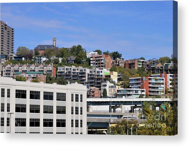 Mount Adams Acrylic Print featuring the photograph Mt Adams Two - Cincy New port Series by Lee Antle
