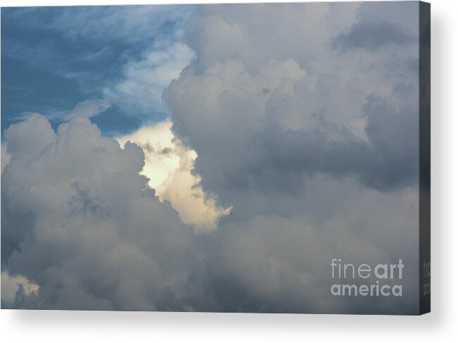 Clouds Acrylic Print featuring the photograph My Sky View #7 Face in the Clouds by Kae Cheatham