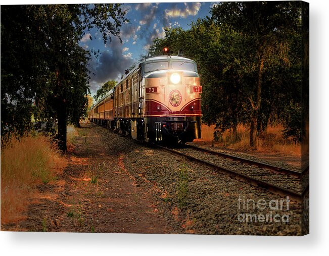 Wine Train Acrylic Print featuring the photograph Napa Wine Train by Jon Neidert