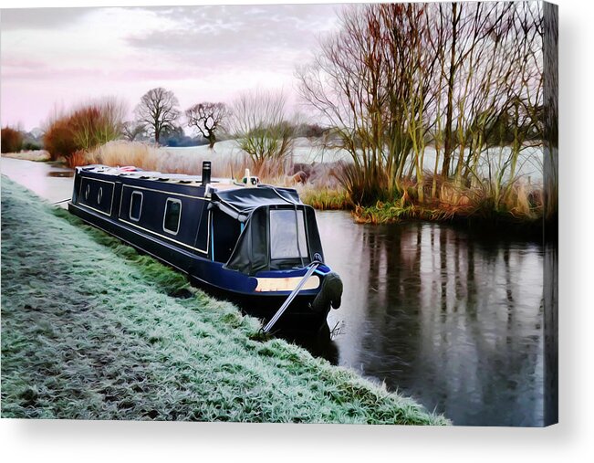 Canal Acrylic Print featuring the photograph nb Cardinal Wolsey at rest by Ian Hutson