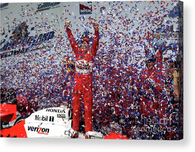 Champcar Acrylic Print featuring the photograph Ryan Brisco - Indycar Racing Chicagoland Speedway Illinois by Pete Klinger