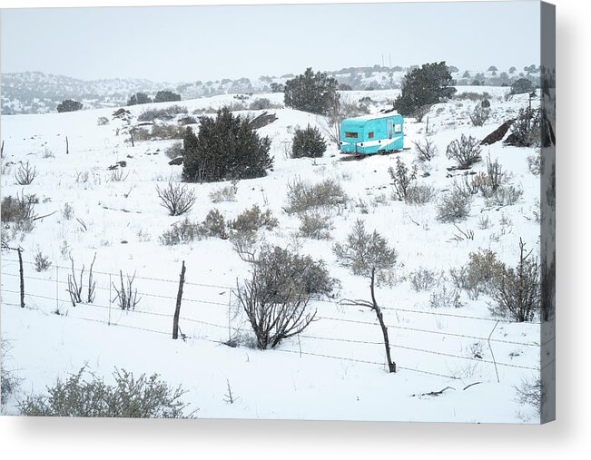 Landscapes Acrylic Print featuring the photograph New Mexico Turquoise by Mary Lee Dereske
