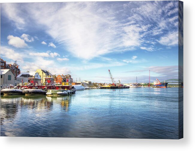 New Years Acrylic Print featuring the photograph New Years in Portsmouth NH by Eric Gendron