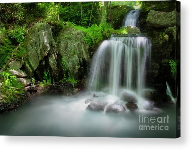 Newland Nc Acrylic Print featuring the photograph Newland Waterfalls Park North Carolina by Shelia Hunt