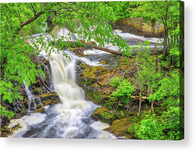 Newton Falls Acrylic Print featuring the photograph Newton Lower Falls by Juergen Roth