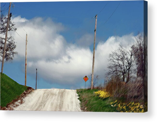 Country Acrylic Print featuring the photograph Next Stop Make A Right by Steve Karol