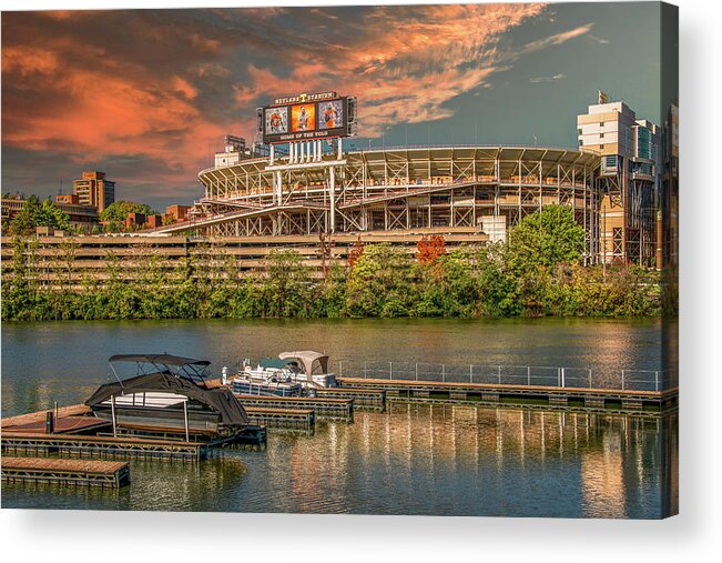 University Of Tennessee Acrylic Print featuring the photograph Neyland Stadium, Home of the Tennessee Vols by Marcy Wielfaert