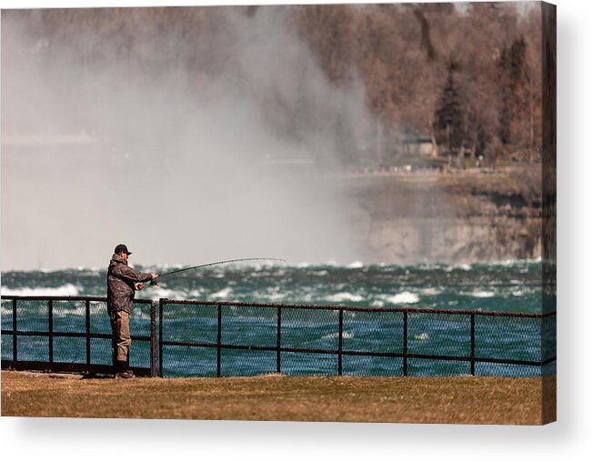 People Acrylic Print featuring the photograph Niagara Falls, Canada by by Mark Spowart/Getty Images