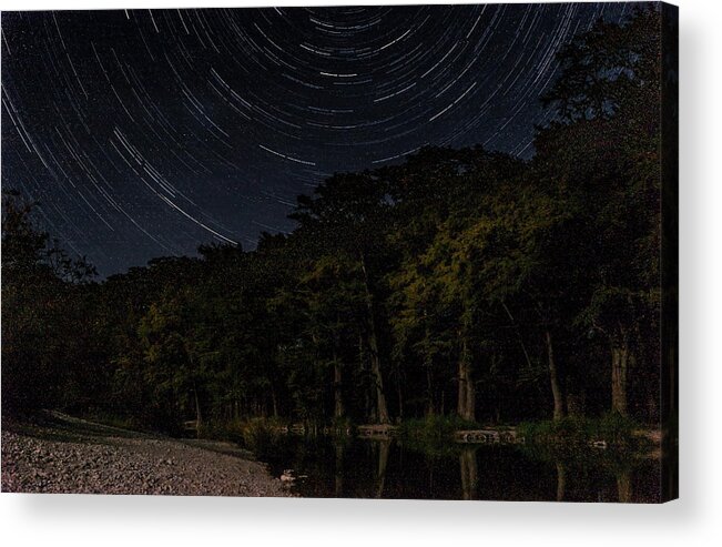 Texas Acrylic Print featuring the photograph Night along the Frio by Joshua House