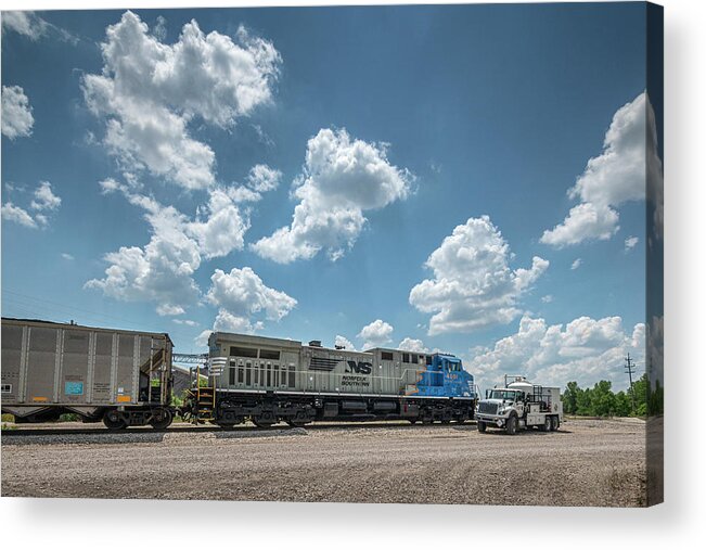 Railroad Acrylic Print featuring the photograph Norfolk Southern 4001 Sonic Bonnet At Francisco IN by Jim Pearson