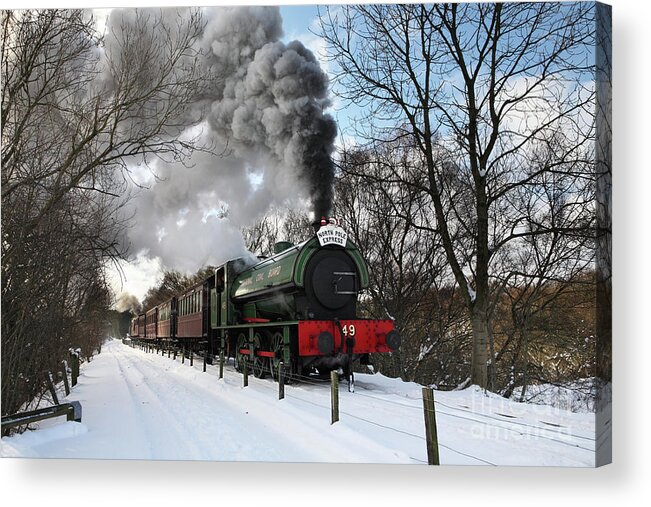 Tanfield Railway Acrylic Print featuring the photograph North Pole Express Tanfield Railway by Bryan Attewell