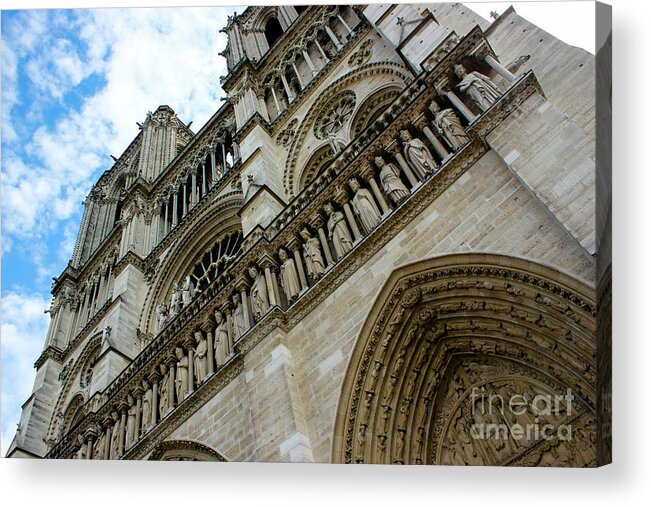 Paris Acrylic Print featuring the photograph Notre Dame by Wilko van de Kamp Fine Photo Art