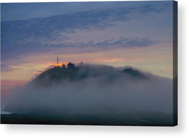 Point Sur Lighthouse Acrylic Print featuring the photograph November Fog at Point Sur by Derek Dean