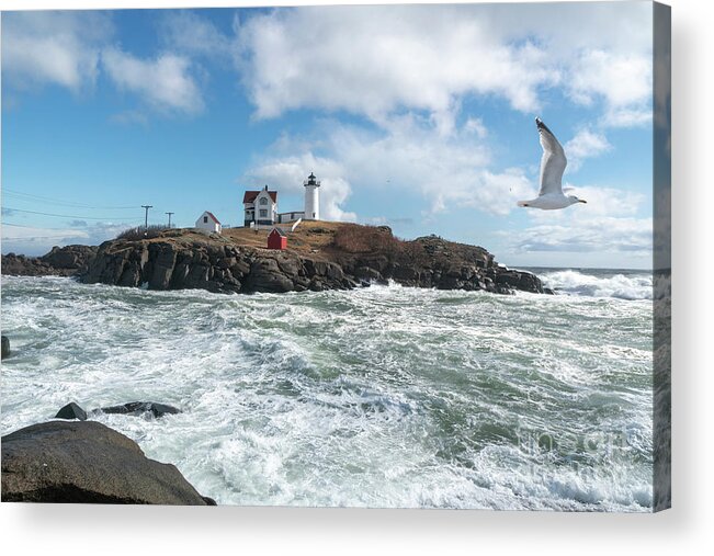 2020 Acrylic Print featuring the photograph Nubble Storm by Craig Shaknis