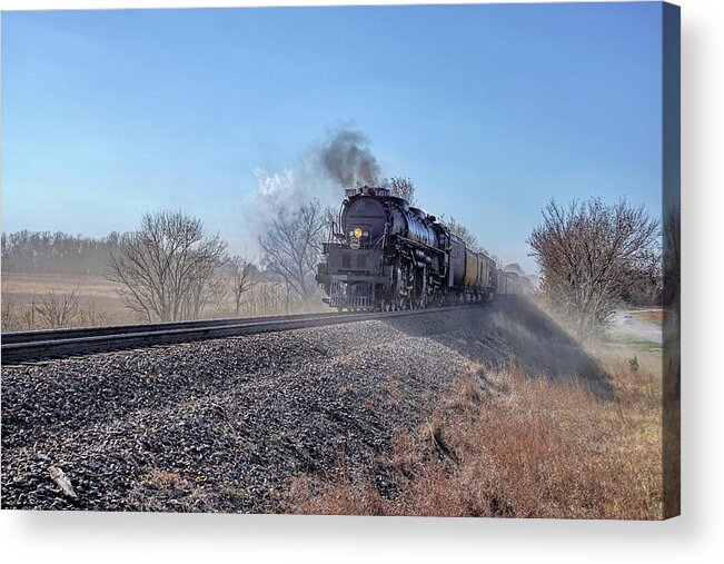 Steam Acrylic Print featuring the photograph Number 4014 Rolling Along by Alan Hutchins