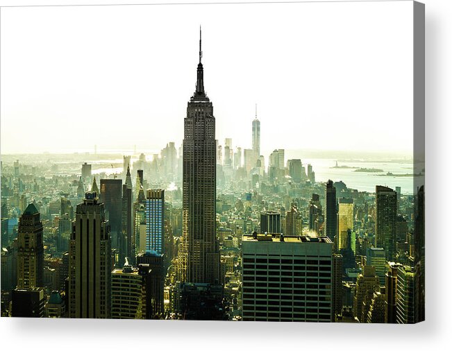 Nyc Downtown Acrylic Print featuring the photograph NYC view by Pablo Saccinto