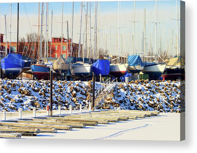 Lake City Marina Acrylic Print featuring the photograph Off Season by Susie Loechler
