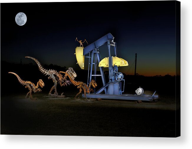 Drilling Acrylic Print featuring the photograph Oil-The Legacy of Time by Steve Templeton