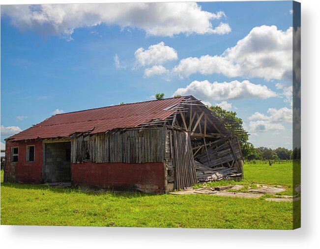 Barn Acrylic Print featuring the photograph Old Abandoned Barn by Dart Humeston