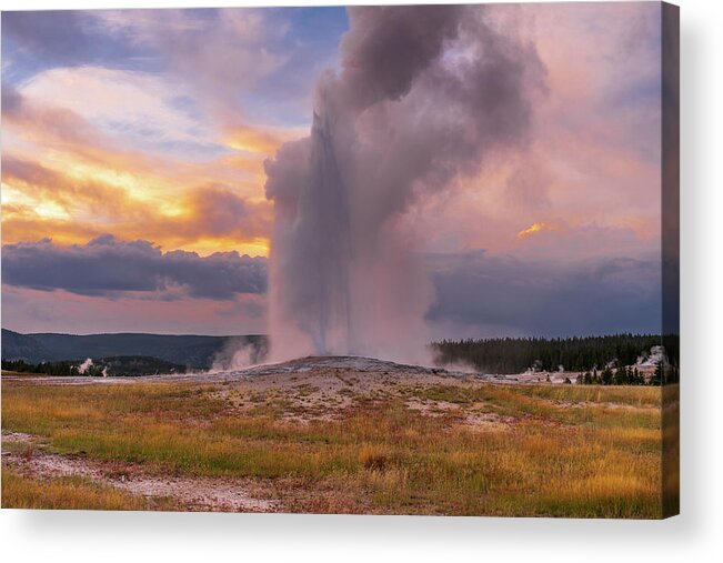 Landscape Acrylic Print featuring the photograph Old Faithful by Chris McKenna