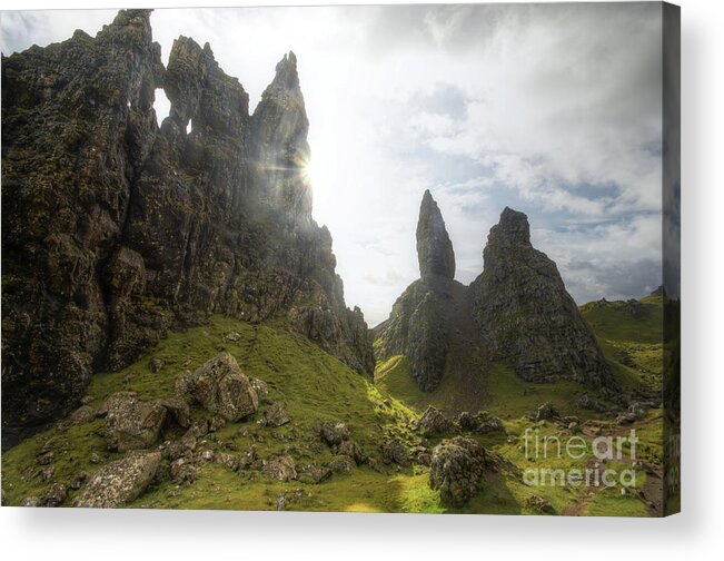 Landscape Acrylic Print featuring the photograph Old Man of Storr 2.0 by Yhun Suarez