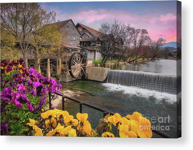 Mill Acrylic Print featuring the photograph Old Mill at Pigeon Forge II by Shelia Hunt
